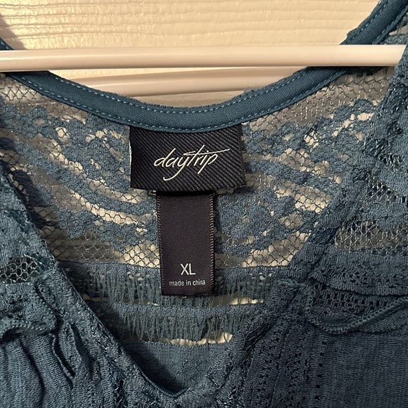 Daytrip Deep Teal Lace Blouse - Picture 2 of 5